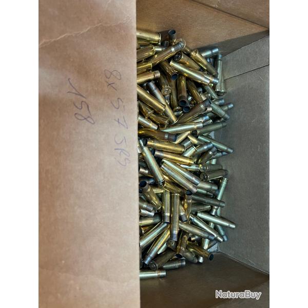 lot de 158 tuis  / douilles de 8X57JRS tire une seul fois toute marque confondues
