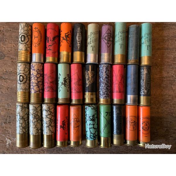 Lot de cartouches anciennes cal 16.