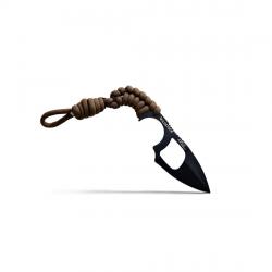 COUTEAU DE SURVIE KRILL WILDSTEER PARACORDE COYOTE LAME EVIDÉE