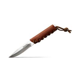 COUTEAU OUTDOOR BABY WILD WILDSTEER MANCHE CUIR MARRON LAME BROSSÉE