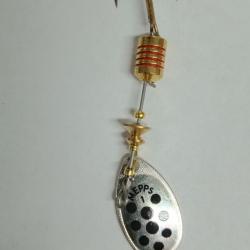 Cuiller Mepps Aglia Argent Points Noirs n1 3,5g