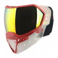 MASQUE EVS CRYSTAL SE CLEAR/RED AVEC LENTILLE FIRE MIRROR