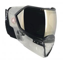 MASQUE EVS CRYSTAL SE CLAIR/NOIR AVEC LENTILLE CHROMÉE NOIRE HD