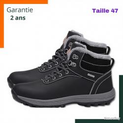 Chaussures de randonnée taille 47- Imperméable - Chaude - Noir