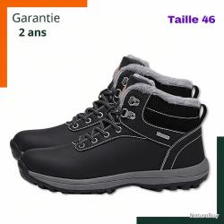 Chaussures de randonnée taille 46 - Imperméable - Chaude - Noir