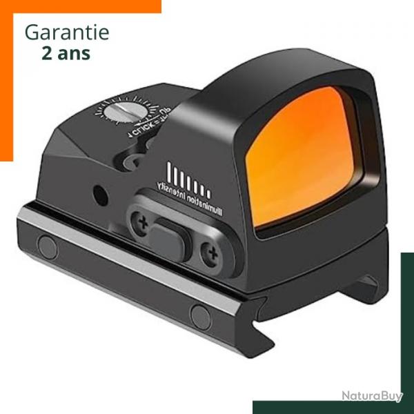 Garantie 2 ans Viseur point rouge holographique 3-4MOA - 7 niveaux de luminosit - Autonomie 20 000h