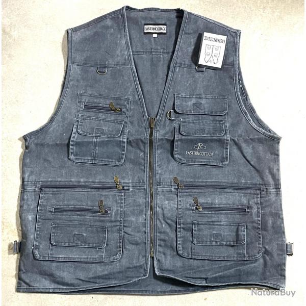 GILET MULTIPOCHES SANS MANCHE