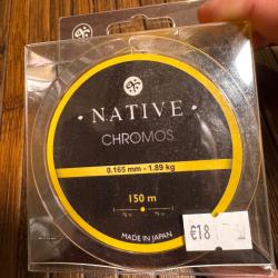 FIL PÊCHE NATIVE Nylon Chromos JAPAN 150m 0,165 mm