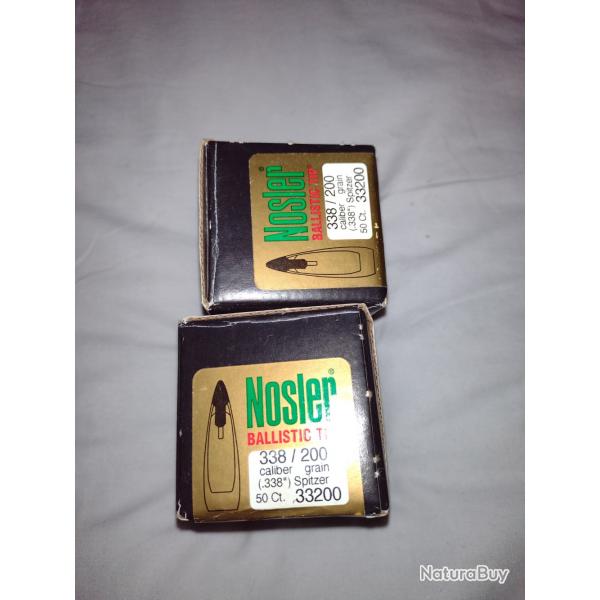 95 Ogives NOSLER Ballistic Tip .338 200gr