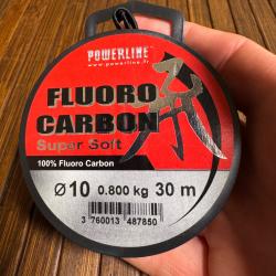 FIL PÊCHE Nylon Fluorocarbon Super Soft Powerline 30 m diamètre 14