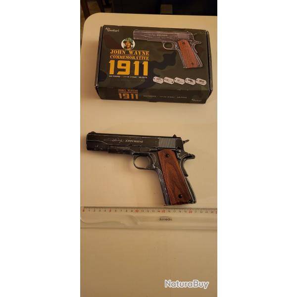 rplique,1911 commmorative john wayne,cal (4,5) bille mtal,carcasse mtal,blowback,neuf.