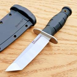 Couteau Cold Steel Mini Leatherneck Tanto Lame Acier 8Cr13MoV Manche Kray-Ex Etui Secure-Ex