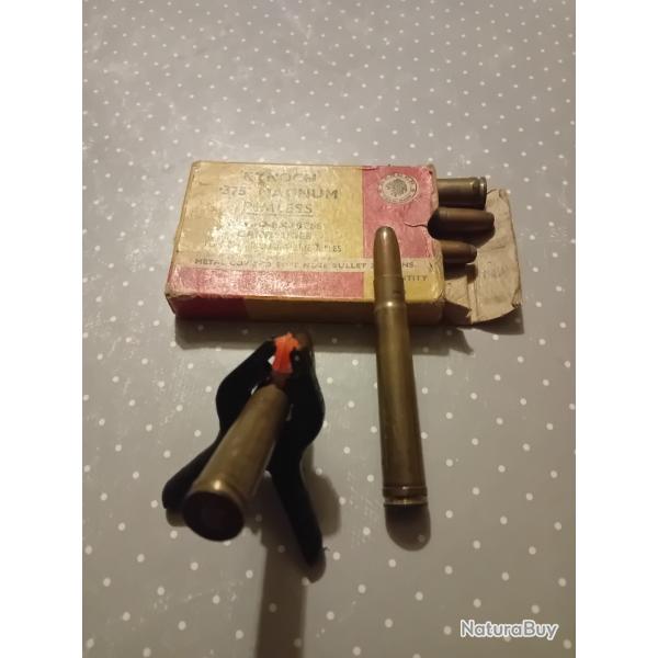 Bote de 5 cartouches 375 Magnum Kynoch
