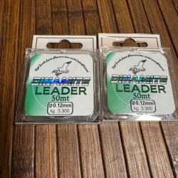 LOT DE DEUX FIL PÊCHE Artico DINAMITE LEADER - 50mtr 0,12mm
