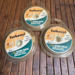 Lot de 3 bobines turbonyl Nylon Tortue Turbonyl 50 m 12 mm
