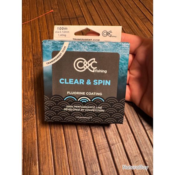 C&C FISHINGNylon C&C Fishing Clear & Spin Transparent 100 m / 0,12 mm
