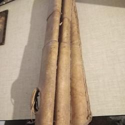 Etui de chasse marquisien en cuir machette couteau et lime