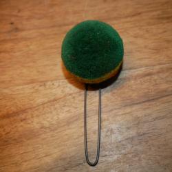 pompon de képi 1884 de chasseur Jonquille et vert