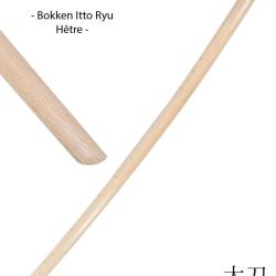 Bokken l&eacute;ger Itto Ryu en H&ecirc;tre