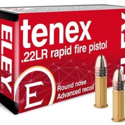 Cartouches Eley Tenex cal. 22 LR rapide fire pistol 1 boite de 50 munitions