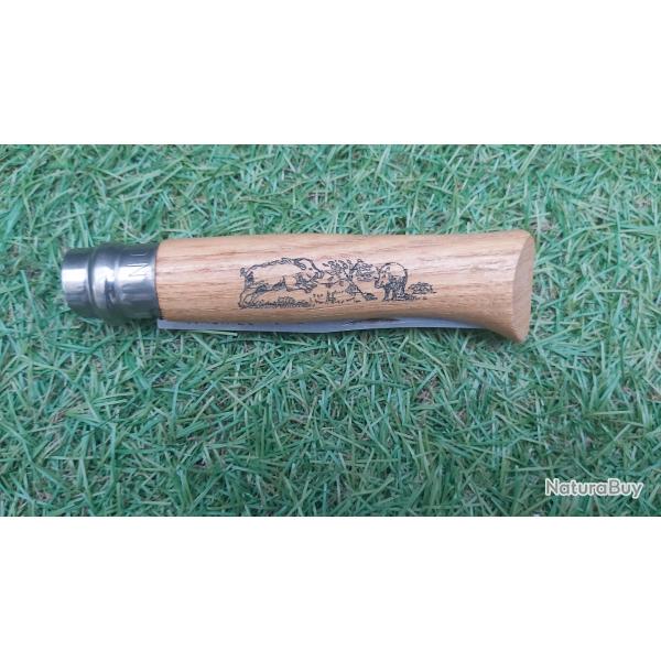 Couteau pliant Opinel N8 Animalia Sanglier