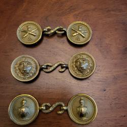 Lot de boucles de ceinturon officier second empire, artillerie, génie, cavalerie
