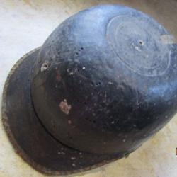 cuir pour casque à pointe ww1 première guerre jus nu pour remontage pièce
