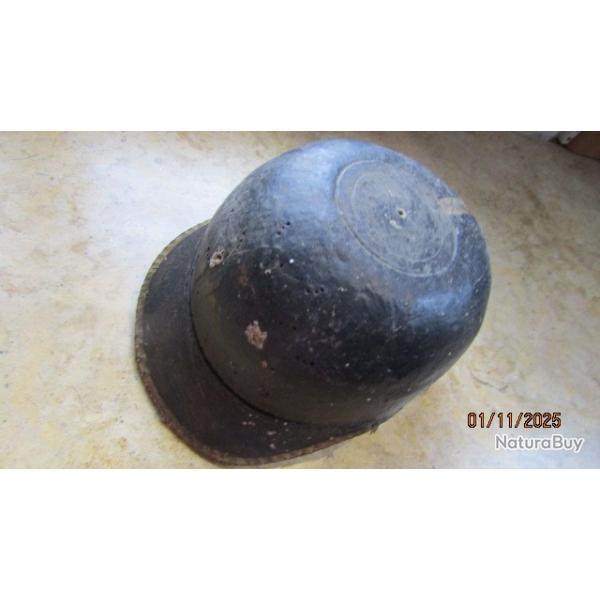 cuir pour casque  pointe ww1 premire guerre jus nu pour remontage pice