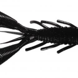 Leurre Souple HideUp Stagger Craw 4" - 10,2cm 10,2cm 8g par 5 #109 - Black Solid