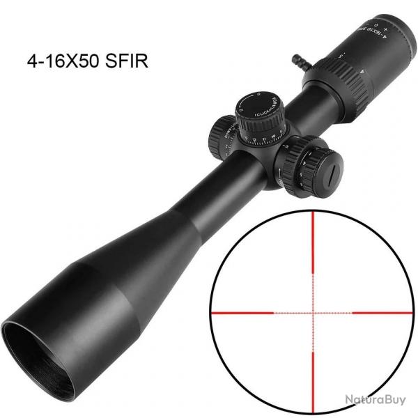 Lunette de tir et de chasse 4-16x50 SFIR avec colliers 11 ou 22 mm aux choix