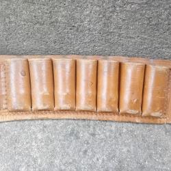 Cartouchiere calibre  12 cuir d epoque