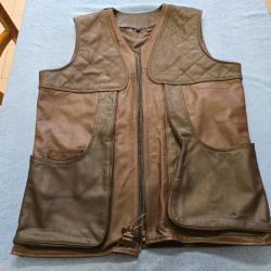 GILET DE CHASSE  CUIR  TEAMWOOD