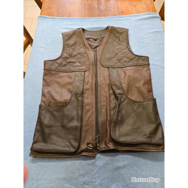 GILET DE CHASSE  CUIR  TEAMWOOD
