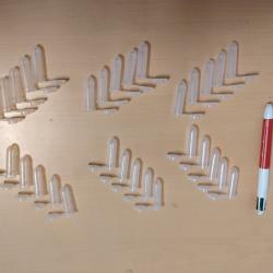 Lot de 30 pots pour poudre noire 2mL