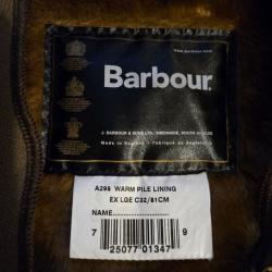 Doublure Barbour warm pile lining C32 / 81cm (XL enfants soit 14-16 ans) A298