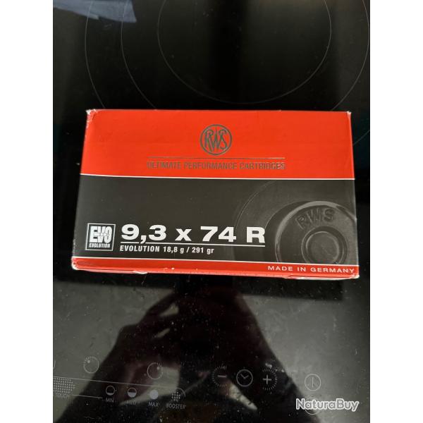 LOT DE 8 BALLES 9.3X74R EVO RWS