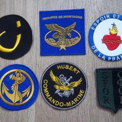 lot 6 écussons militaires collection insignes vintage