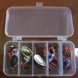 Lot de 10 cuillères taille N° 2 pour truites, perches, sandre, brochet ...