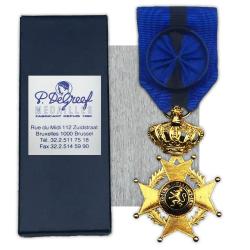 ABL : RARE & LUXUEUX ORDRE BIJOU LEOPOLD II OFFICIER BILINGUE BELGIQUE DE GREEF ORIGINAL