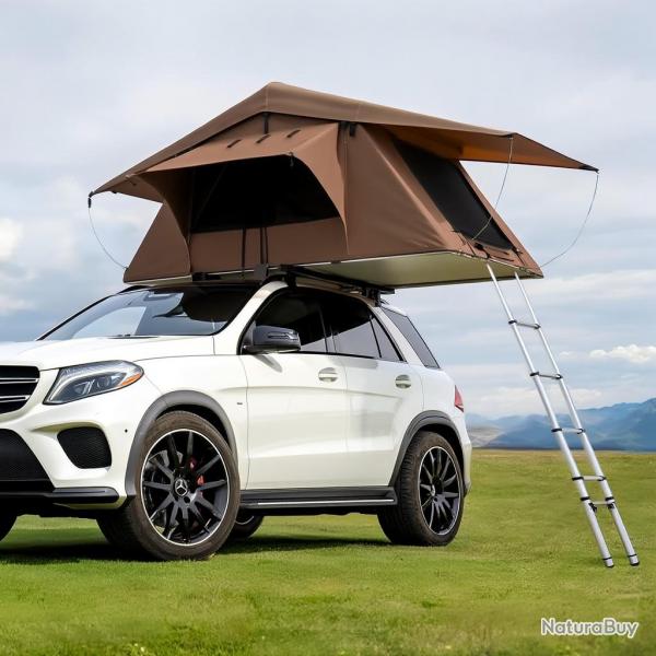 Tente sur toit pour 3 personnes - Capacit 150kg - Lumire LED intgre - Livraison rapide