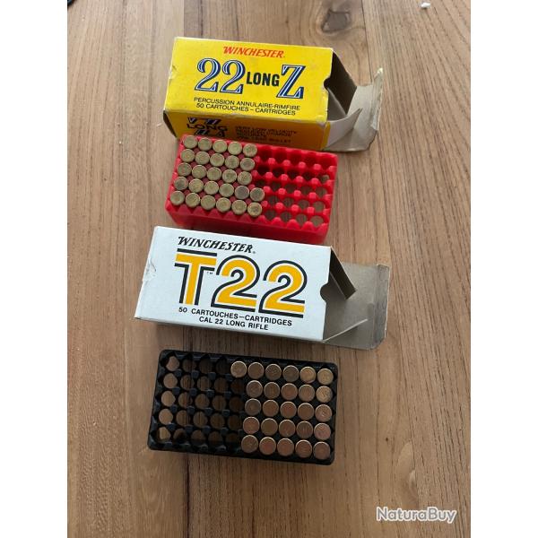 Lot de munitions 22 lr  1 sans rserve