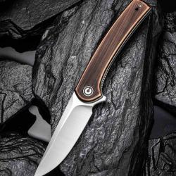 Couteau CIVIVI Mini Asticus Copper Lame Acier 10Cr15CoMoV Manche Cuivre Liner Lock CIVC19026B1