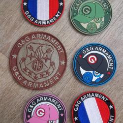 lot écussons airsoft G&G Armament insignes collection