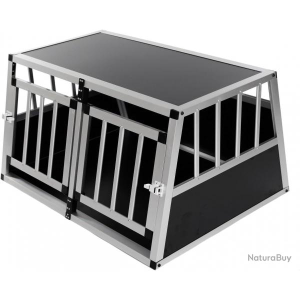 Cage de transport pour 2 chiens 89x69x50cm - Petits et grands gabarits - Aluminium - Facile  monter