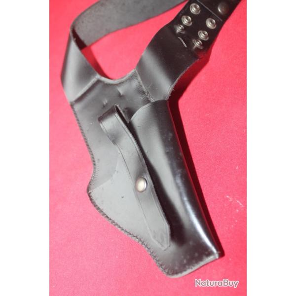 Holster d' paule droitier cuir noir neuf