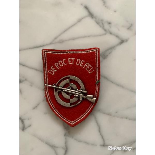 Rare insigne de bras de la compagnie de Tireur d'lite du 93 eme RAM . Frf1.  Frf2