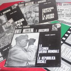 Lot Disques 33 tours discours Benito MUSSOLINI