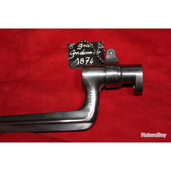 Baionnette GRAS pour carabine de gendarmerie Modle 1874