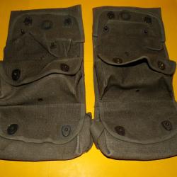 PORTES GRENADES DE L'ARMEE FRANCAISE EN LOT DE 2  ,SANGLE POUR ATTACHER AUTOUR DE LA CUISSE ,  PASSA