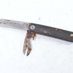 Couteau de poche militaire Armée Grec Grèce 1973. Surplus parachutiste. Mauvais état